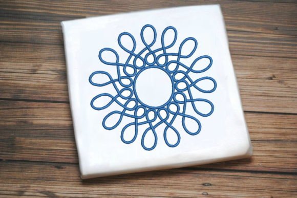 Navy Blue One Line Flower Embroidery Review