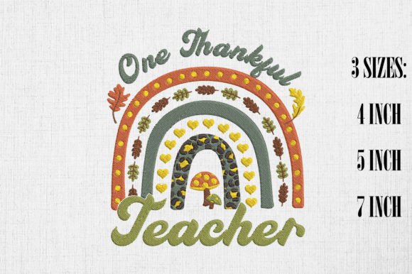 One Thankful Teacher Rainbow Embroidery Review